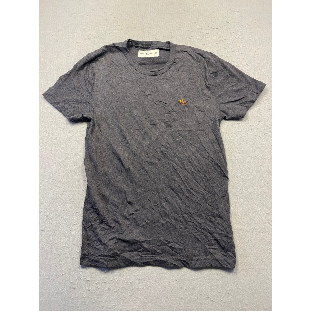 Abercrombie & Fitch Soft A&F Tee Cotton Blend Gray Medium Mens